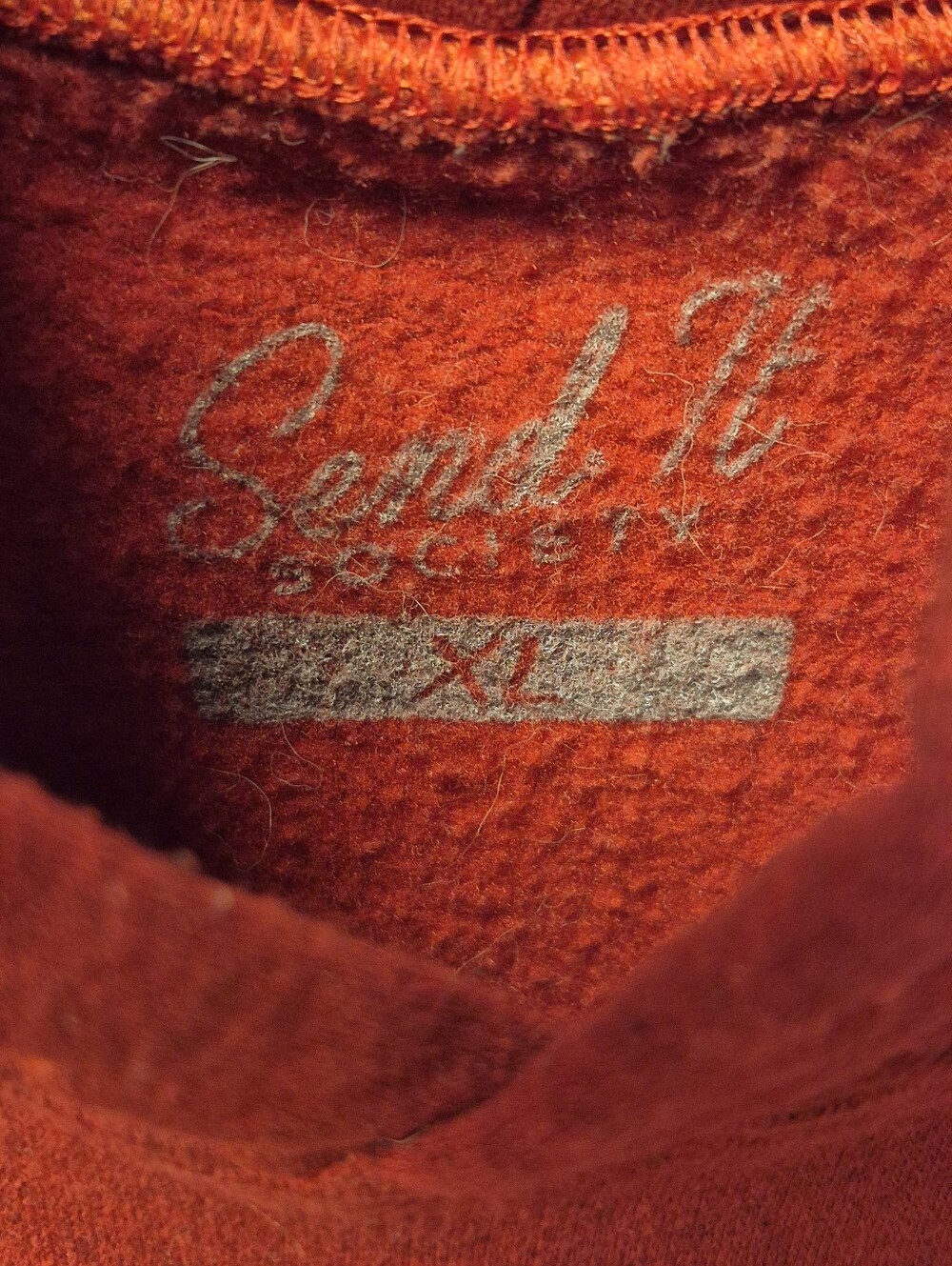Overnight Graphic Red Men's Hoodie Shirt - Picture 6 of 9